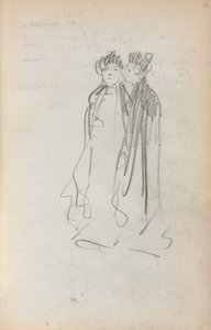 イタリアのスケッチブック：2人の立っている女性のページ4、1898〜1899。