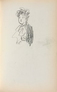 イタリアのスケッチブック：女性、バストの長さ127、1898〜1899ページ。 作： Maurice Brazil Prendergast