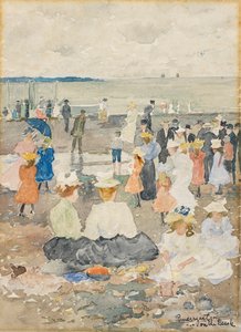 オン・ザ・ビーチ 作： Maurice Brazil Prendergast