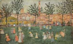 シエナ、1898〜99年頃 作： Maurice Brazil Prendergast