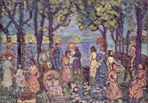 夏、ニューイングランド、1912年 作： Maurice Brazil Prendergast
