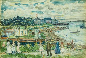 入り江、 作： Maurice Brazil Prendergast