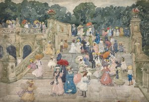 テラスブリッジ、セントラルパーク 作： Maurice Brazil Prendergast
