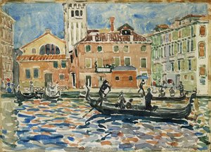 ヴェネツィア、1909年頃 作： Maurice Brazil Prendergast