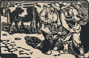 オーヴェルニュマーケット-オーピエデピュイから1919 作： Maurice Busset