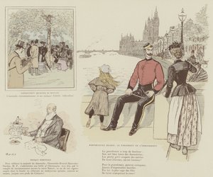 火星によるロンドンの生活のイラスト 作： Maurice Charles Mathieu Bonvoisin