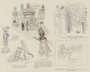 火星によるロンドンの生活のイラスト 作： Maurice Charles Mathieu Bonvoisin