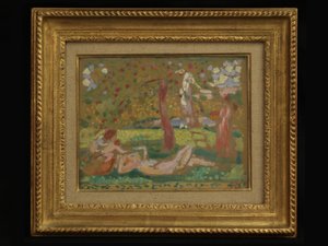 秋のブコリックまたはリンゴの木の下 作： Maurice Denis