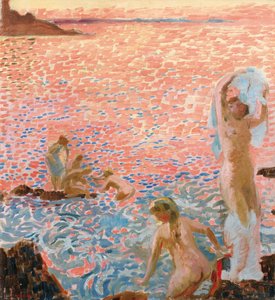 夕暮れの入浴者トワイライトの入浴者、1912年。 作： Maurice Denis
