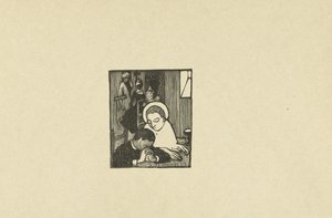 Illustratie bij gedicht in dichtbundel Sagesse van Paul Verlaine ポール・ヴェルレーヌによるサジェスのための2つの新しい森 裁判（シリーズタイトル） 作： Maurice Denis