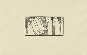 Illustratie bij gedicht uit dichtbundel Sagese van Paul Verlaine 知恵のための刻まれた木の試み 裁判（シリーズタイトル）