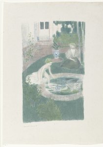 噴水の反射 作： Maurice Denis