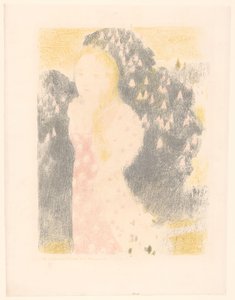 開花茂みの前の女の子 Les crépuscules ont une douceur (オブジェクトのタイトル) 愛の描写（シリーズタイトル） アムール（シリーズタイトル） 作： Maurice Denis