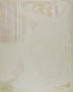 ヒナギクの冠をかぶったニンフ 作： Maurice Denis