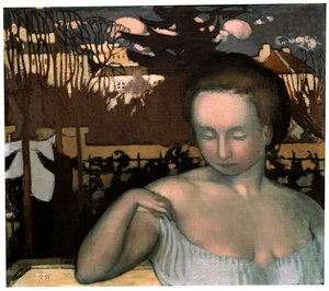 アーティストの妻の肖像、1893年。 作： Maurice Denis