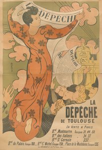 新聞LaDépêchede Toulouse、1892年のポスター。