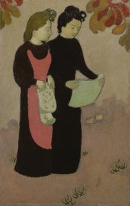 2人の姉妹、1892年（パネル） 作： Maurice Denis