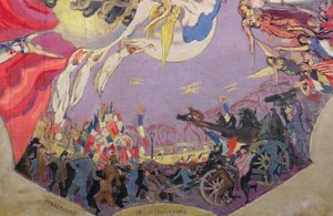 1918年の勝利、詳細（キャンバスに油彩） 作： Maurice Denis