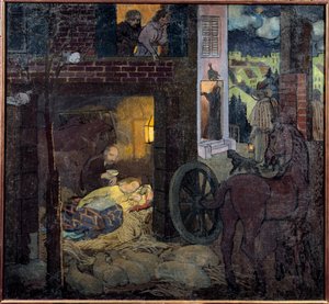 キリスト降誕、20世紀（キャンバスに油彩） 作： Maurice Denis