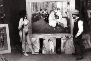 アトリエでのアンリ・ド・トゥールーズ＝ロートレック 作： Maurice Guibert