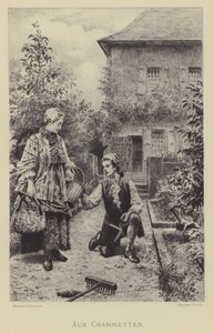 レ・シャルメットにて（彫刻 作： Maurice Leloir