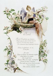 4月 "La Chanson du mois" Jérôme Doucet作、イラスト：Maurice Leloir、編：Reims 1904。L.ミショー 作： Maurice Leloir