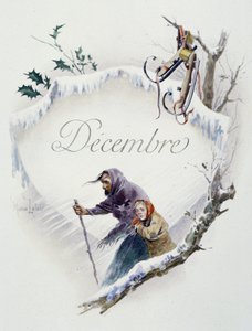 12月 "La Chanson du mois" Jérôme Doucet作、イラスト：Maurice Leloir、編：Reims 1904。L.ミショー 作： Maurice Leloir