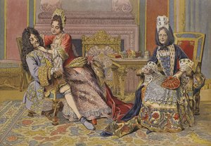 ルイ14世とブルゴーニュ公爵夫人の親しみやすさ 作： Maurice Leloir