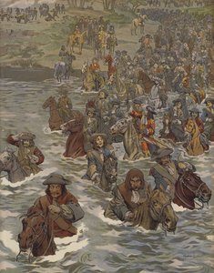 ライン川を渡るフランス軍 作： Maurice Leloir