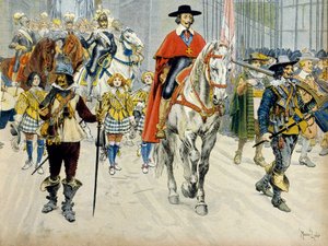 フランスの歴史。国王ルイ13世（1601-1643）とリシュリュー枢機卿の登場（Armand Jean du Plessis 作： Maurice Leloir
