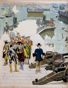 フランスの歴史：ラ・ロシェル包囲戦のエピソード 作： Maurice Leloir