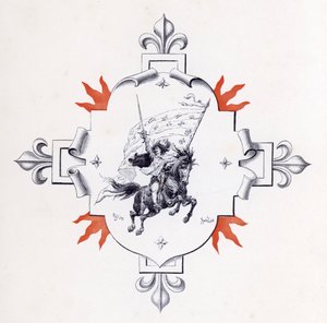 三銃士」のイラスト（彫刻 作： Maurice Leloir