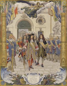 ルイ14世王とLホテルロイヤルデアンヴァリッドのオープン 作： Maurice Leloir