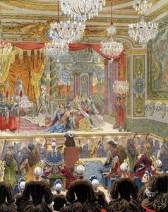 太陽王（ソレイユ王またはルイ大帝）として知られるルイ14世は 作： Maurice Leloir