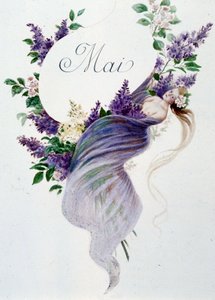 5月 "La Chanson du mois" ジェローム・ドゥーセ作 挿絵：モーリス・ルロワール編 ランス 1904年L.ミショー 作： Maurice Leloir