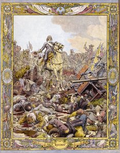 5月19日、スペイン軍とのロクロイ（Rocroy）の戦いでフォンテーヌ伯爵の亡骸に挨拶するグラン・コンド（Bourbon Conde）と呼ばれるプリンス・ルイ2世（1621年～1686年）、アンギエン公爵 作： Maurice Leloir