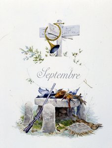 9月 "La Chanson du mois" Jérôme Doucet作 挿絵：Maurice Leloir編 ランス 1904年L.ミショー 作： Maurice Leloir
