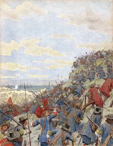 砂丘の戦い(ダンケルク近郊) 作： Maurice Leloir