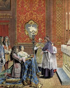 太陽王（キング・サンまたはルイ大帝）と呼ばれたルイ14世の秘密の結婚 作： Maurice Leloir