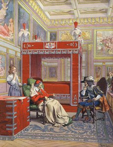 死にかけているリシュリューへのルイ13世の最後の訪問 作： Maurice Leloir