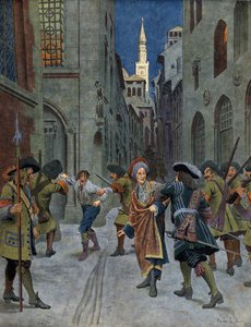 スペイン継承戦争。1702年、ウジェーヌ王子（Eugene Francois de Savoie (1663-1736)）の軍隊がクレモネ（クレモナ）を攻略しているときのフランソワ・オブ・ヌフヴィル・ド・ヴィレロイ（1644-1730）の攻略。ル・ロワ・ソレイユ」の染色体分析( 作： Maurice Leloir