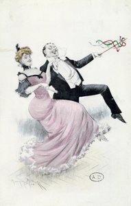 生きる喜び、はがきc.1900（カラーリソ） 作： Maurice Millière