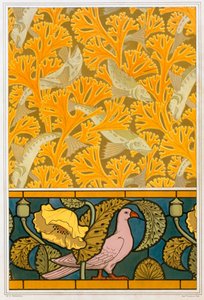 壁紙やステンド グラス、パブのデザイン。 1897年。 作： Maurice Pillard Verneuil