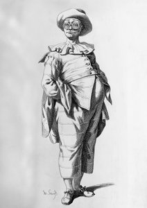 タルターリア、カルロ・ゴッツィ（1720-1806）のコメディア・デラルテ劇『3つのオレンジのための愛』の挿絵、モーリス・サンド（1823-1889）のデッサンによるエングレーヴィング。 作： モーリス・プシエルグ・ルサンド