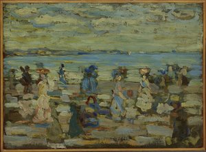 ビーチシーン 作： Maurice Brazil Prendergast