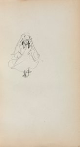 イタリアのスケッチブック立っている少女 (257 ページ) 作： Maurice Prendergast