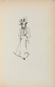 イタリアのスケッチブック立つ女 ( ページ 118) 作： Maurice Prendergast