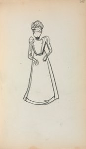 イタリアのスケッチブック立つ女 (240ページ) 作： Maurice Prendergast