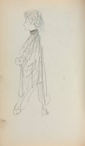 イタリアのスケッチブック横顔の立女 (51ページ) 作： Maurice Prendergast