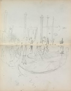 イタリアのスケッチブックベネチアン・ハーバー・ビュー (37、38ページ) 作： Maurice Prendergast